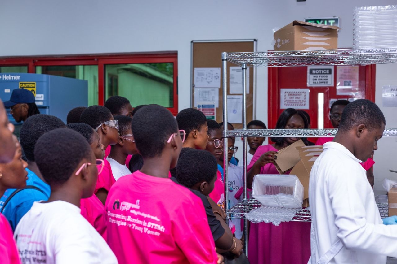Girls at a STEM bootcamp